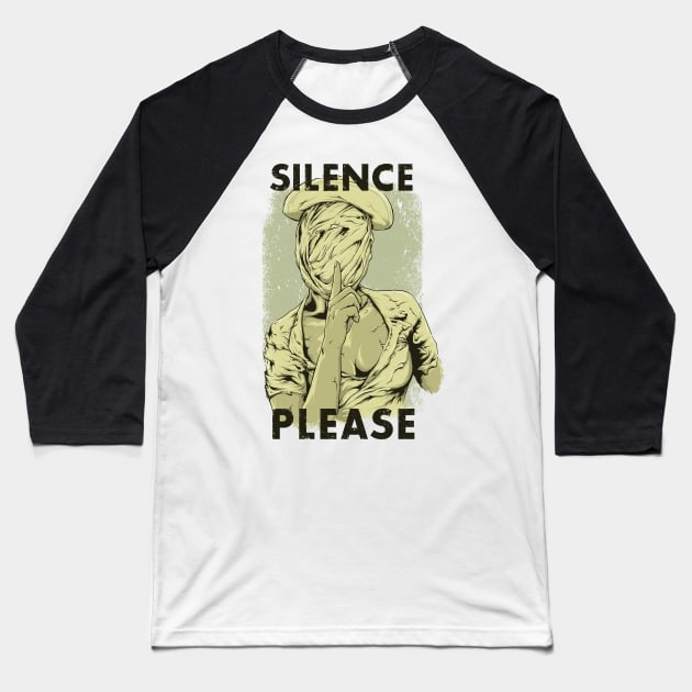 Silence Baseball T-Shirt by RedBug01